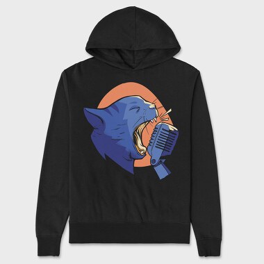 Cat Scream Mic, Hanorac Oversize Barbati (Unisex)