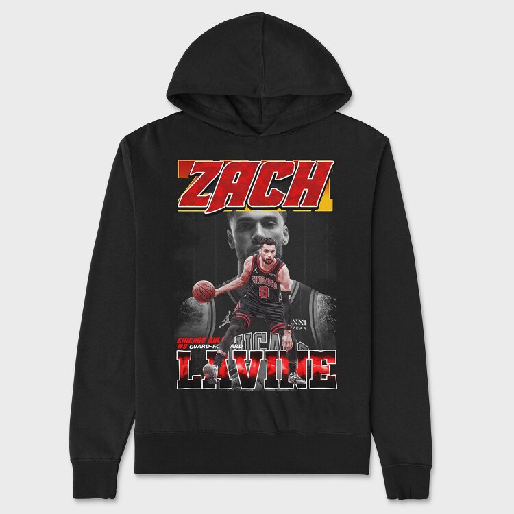 Zach Lavieste Chicago Bulls, Hanorac Oversize Barbati (Unisex)