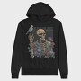 Floral Skeleton With A Bird Dove Life, Hanorac Oversize Barbati (Unisex)