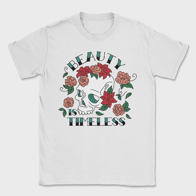Floral Skull Nature Beauty Is Timeless Tote, Tricou Barbati (Unisex)