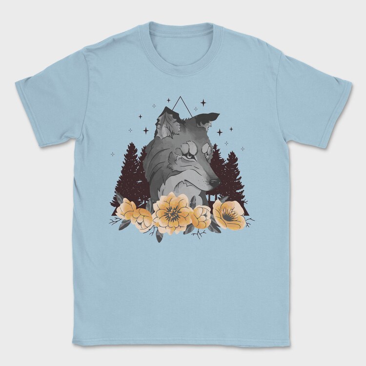 Floral Wolf Mug, Tricou Barbati (Unisex)