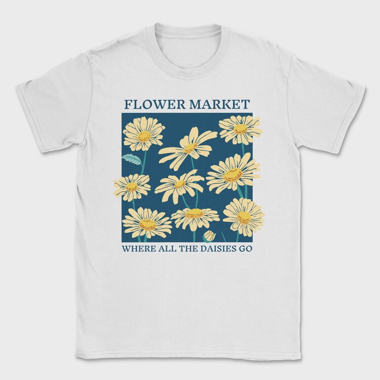 Flower Market Daisies, Tricou Barbati (Unisex)