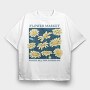 Flower Market Daisies, Tricou Oversize Barbati (Unisex)