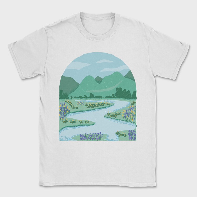 Flower Meadow, Tricou Barbati (Unisex)