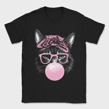 Cat Sunglassesd Bubblegum, Tricou Barbati (Unisex)