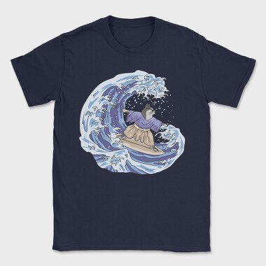 Cat Surfing Japanese Wave, Tricou Barbati (Unisex)