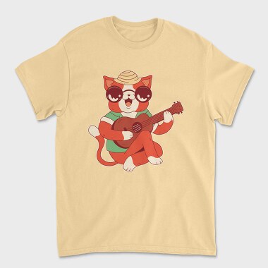 Cat Ukelele, Tricou Barbati (Unisex)