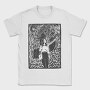 Girl Walking On Magical Forest Lino Art, Tricou Barbati (Unisex)