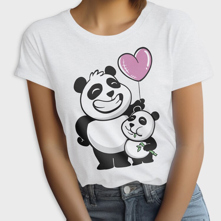 Panda Bears Balloon, Tricou Femei