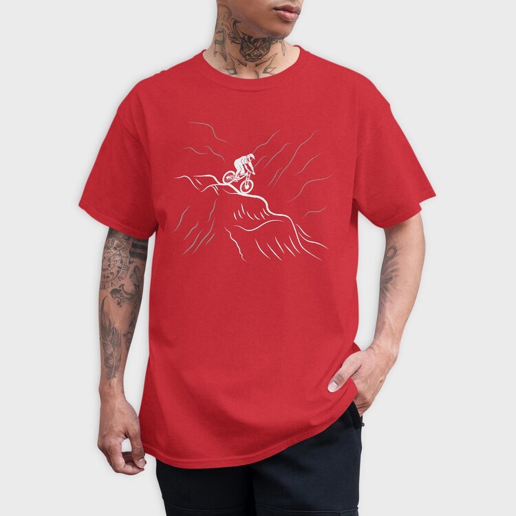 Downhill Bike, Tricou Barbati (Unisex)
