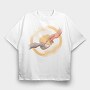 Girls Hand And Horse Touching, Tricou Oversize Barbati (Unisex)