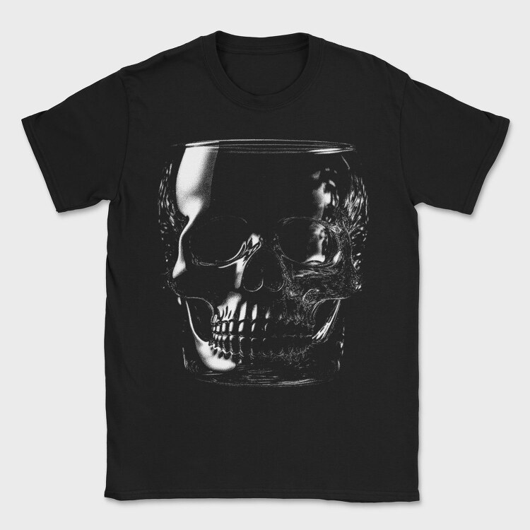 Glass Skull Realistic Creepy, Tricou Barbati (Unisex)
