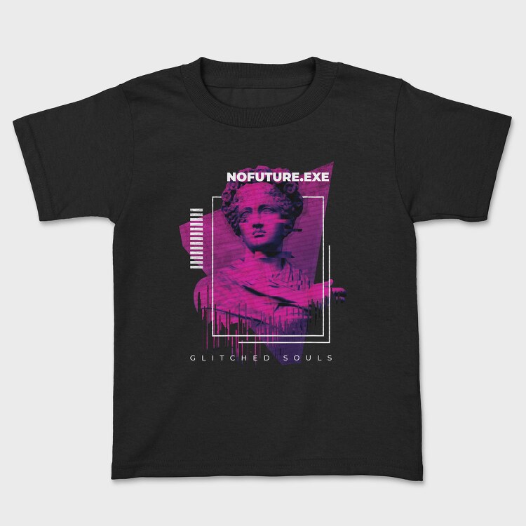 Glitch Framed Statue 2 No Future, Tricou Copii