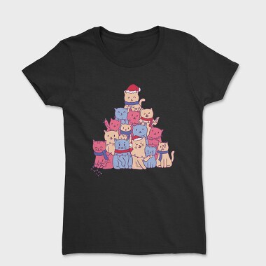 Cats Christmas Tree, Tricou Femei