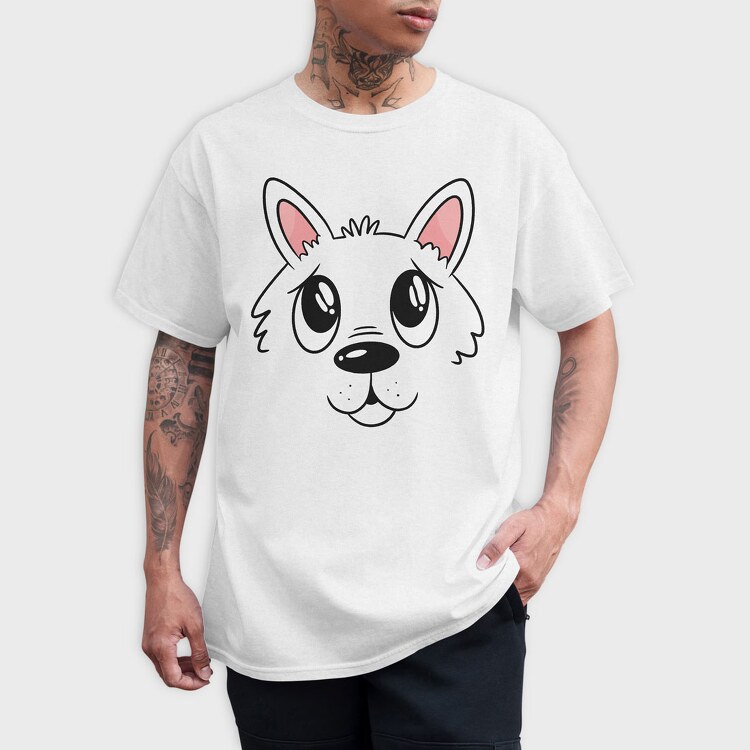 Cute Puppy Face, Tricou Barbati (Unisex)