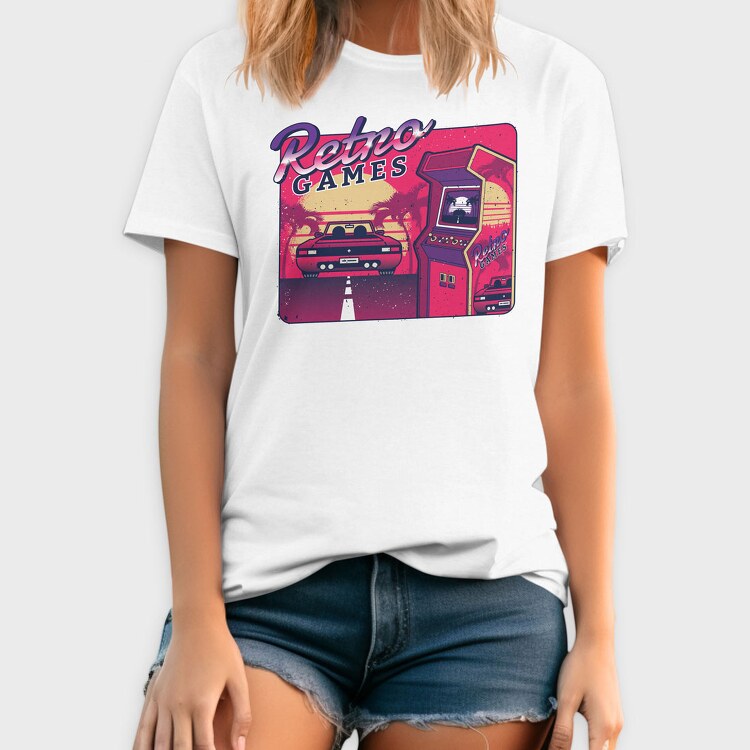 Retro Games Car, Tricou Barbati (Unisex)