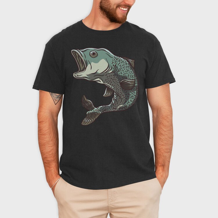Jumping Pike Perch, Tricou Barbati (Unisex)