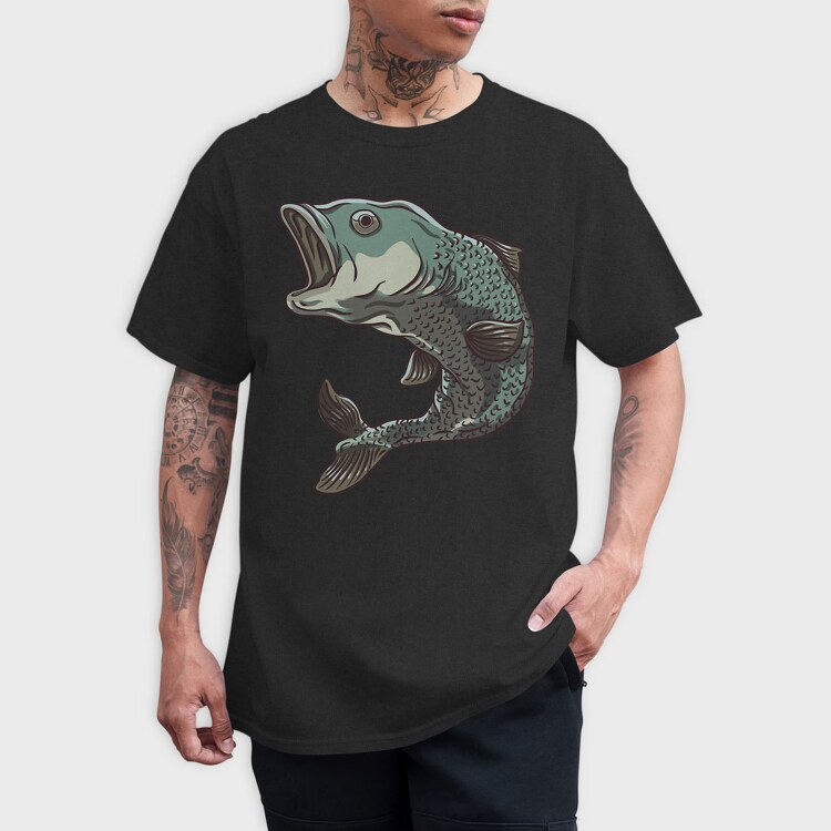 Jumping Pike Perch, Tricou Barbati (Unisex)