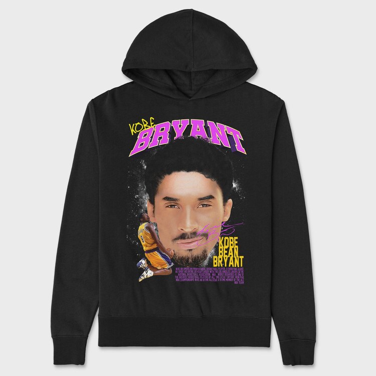Neon Kobe Bryant, Hanorac Oversize Barbati (Unisex)