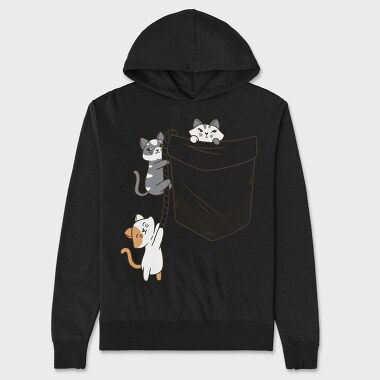 Cats Pocket, Hanorac Oversize Barbati (Unisex)