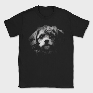 Cavapoo Dog Monochrome, Tricou Barbati (Unisex)