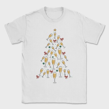 Champagne Christmas Tree, Tricou Barbati (Unisex)
