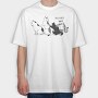 Cats Japanese Bath, Tricou Oversize Barbati (Unisex)