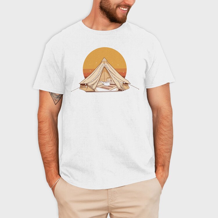 Retro Glamping, Tricou Barbati (Unisex)
