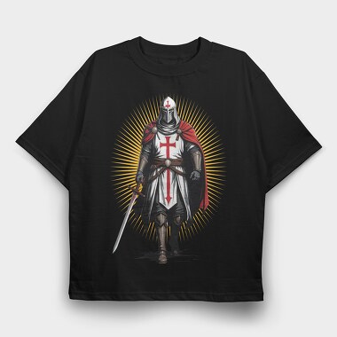 Christian Templar, Tricou Oversize Barbati (Unisex)