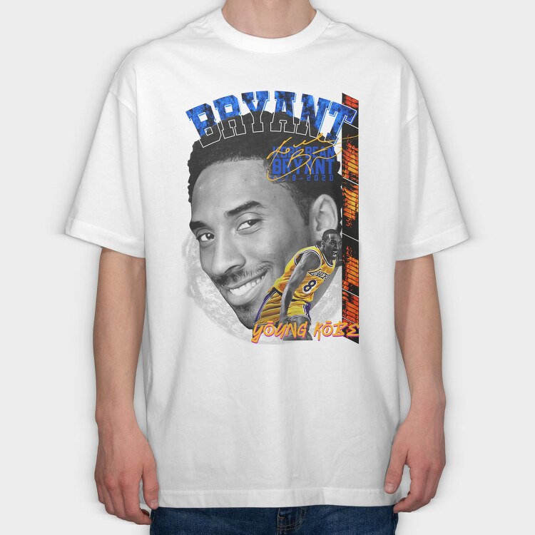 Kobe Bryant Young Kobe, Tricou Oversize Barbati (Unisex)