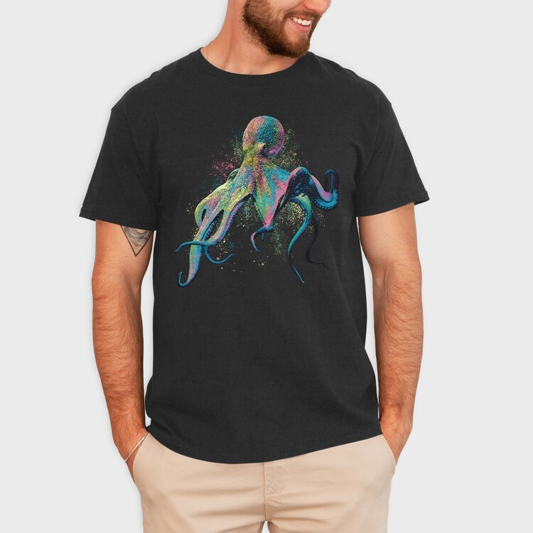 Colorful Octopus, Tricou Barbati (Unisex)