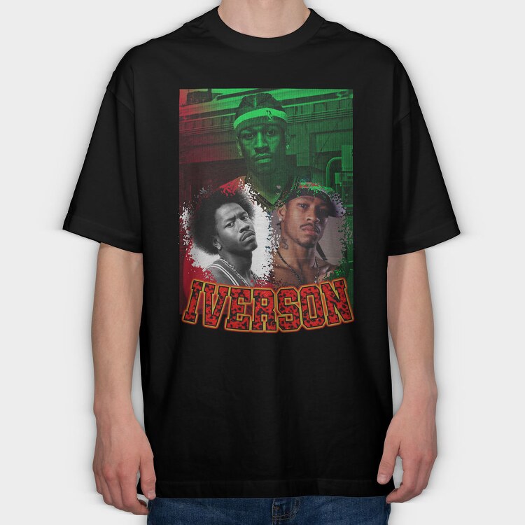 Iverson Nba, Tricou Oversize Barbati (Unisex)