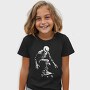 Skeleton Skater Monochrome, Tricou Copii