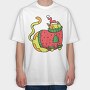 Christmas Cat Sweater, Tricou Oversize Barbati (Unisex)