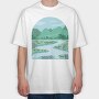 Flower Meadow, Tricou Oversize Barbati (Unisex)