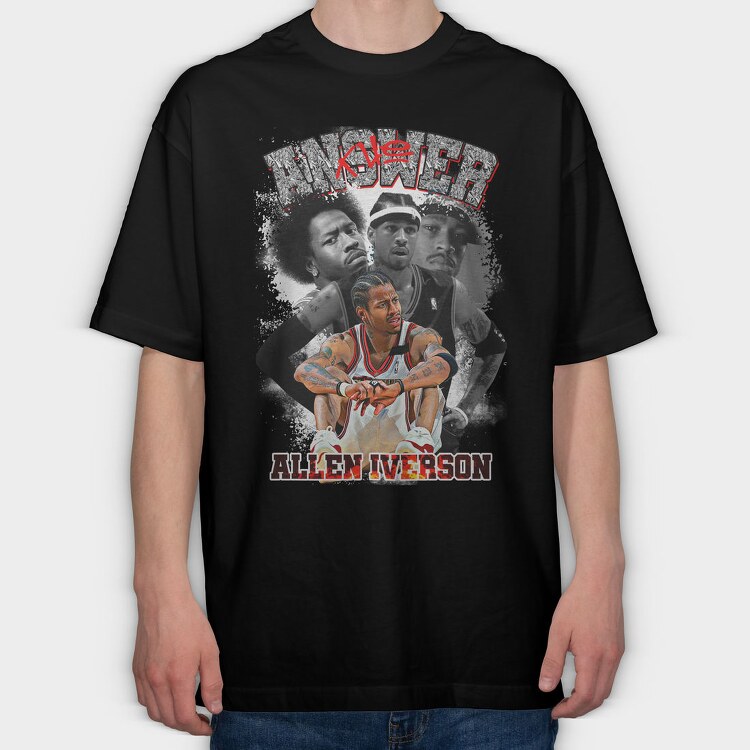 Allen Iverson, Tricou Oversize Barbati (Unisex)