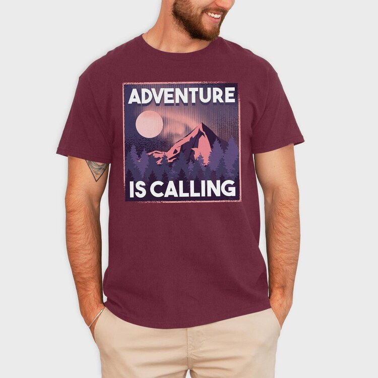 Adventure Is Calling, Tricou Barbati (Unisex)