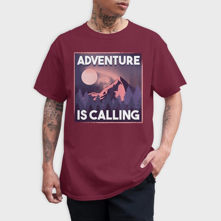 Adventure Is Calling, Tricou Barbati (Unisex)