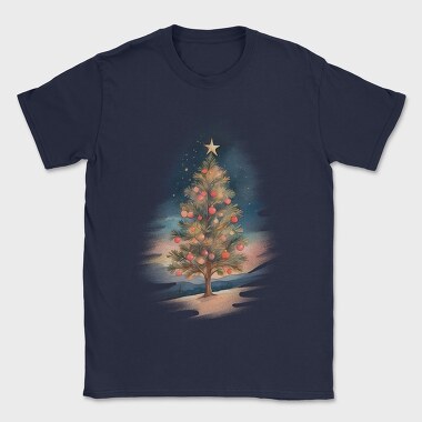 Christmas Tree Watercolor, Tricou Barbati (Unisex)