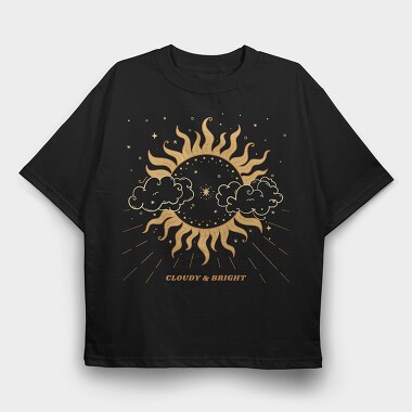 Cloudy and Bright, Tricou Oversize Barbati (Unisex)