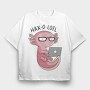 Axolotl Hacker With Computer Haxolotl, Tricou Oversize Barbati (Unisex)