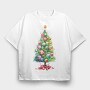 Candy Christmas Tree, Tricou Oversize Barbati (Unisex)