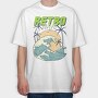 Retro Wave, Tricou Oversize Barbati (Unisex)