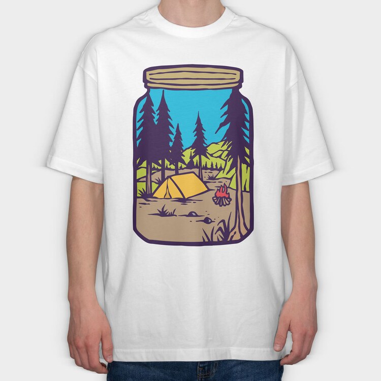 Bottle Of Happyness, Tricou Oversize Barbati (Unisex)