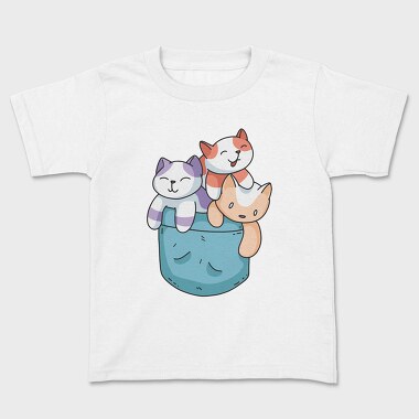 Colored Cats Pocket, Tricou Copii