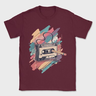 Colorful Cassette Pencil Retro, Tricou Barbati (Unisex)