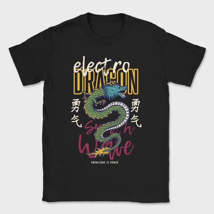 Electro Dragon Tattoo, Tricou Barbati (Unisex)
