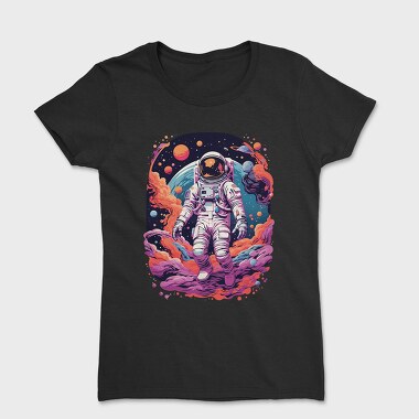 Colorful Astronaut Space, Tricou Femei