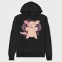 Axolotl Lifting Weights, Hanorac Oversize Barbati (Unisex)