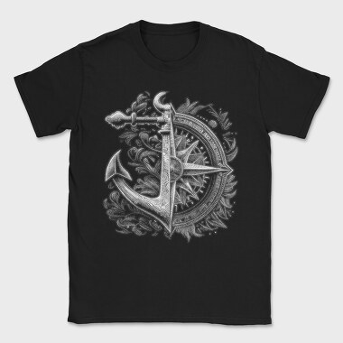 Compass Anchor, Tricou Barbati (Unisex)